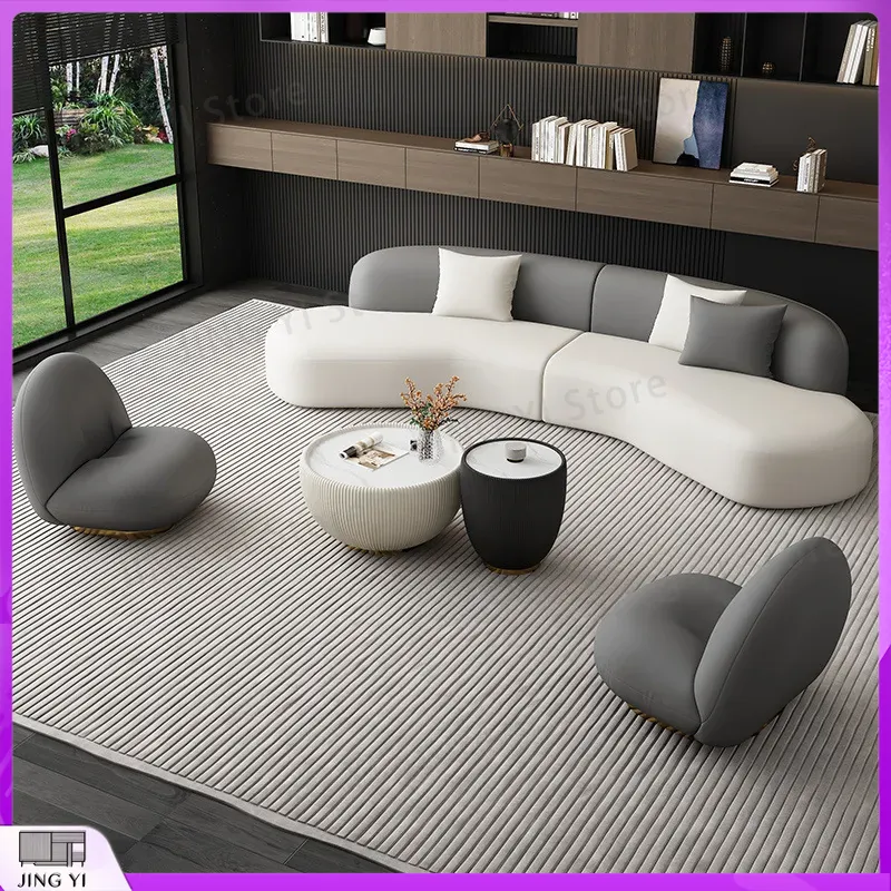 Tech Office Reception - Sofa Kulit Teknologi Tahan Aus Warna