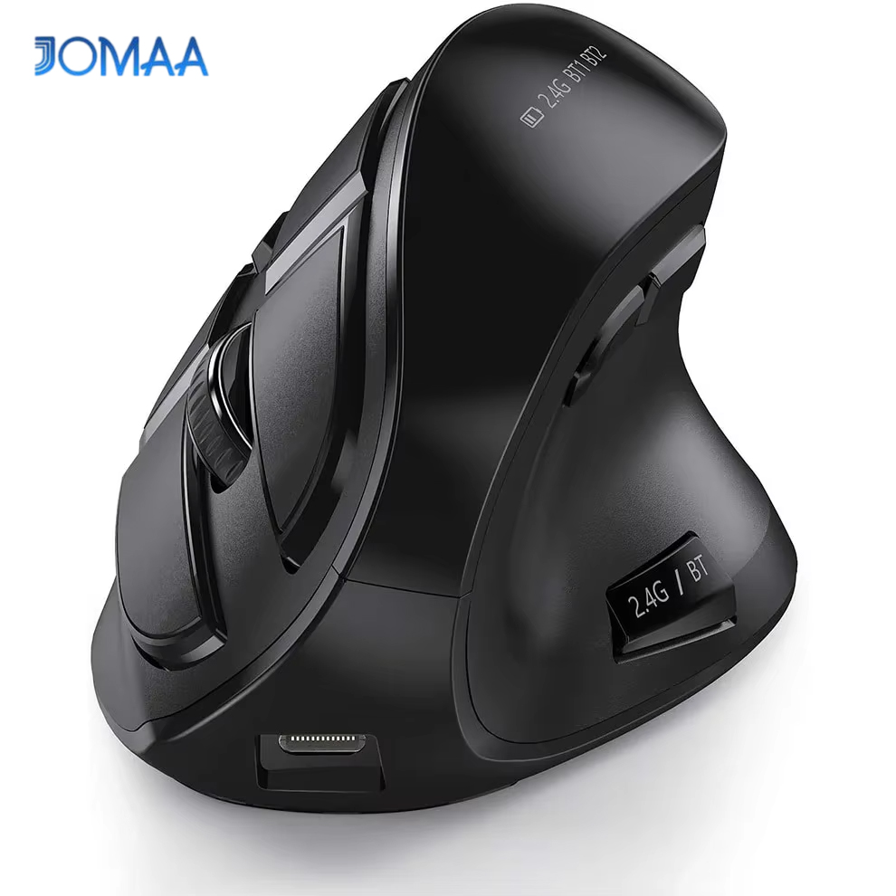 Ergonomic Mouse Vertical - JOMAA Mouse Bluetooth 2.4G, tanpa kabel