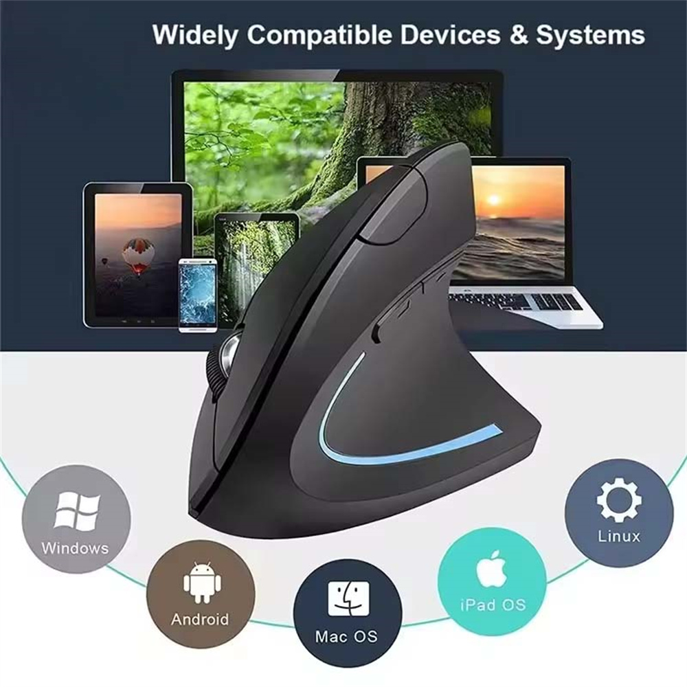 Mouse Vertikal 2.4GHz Mouse Op - Ergonomic Mouse Vertical ulasan dan harga