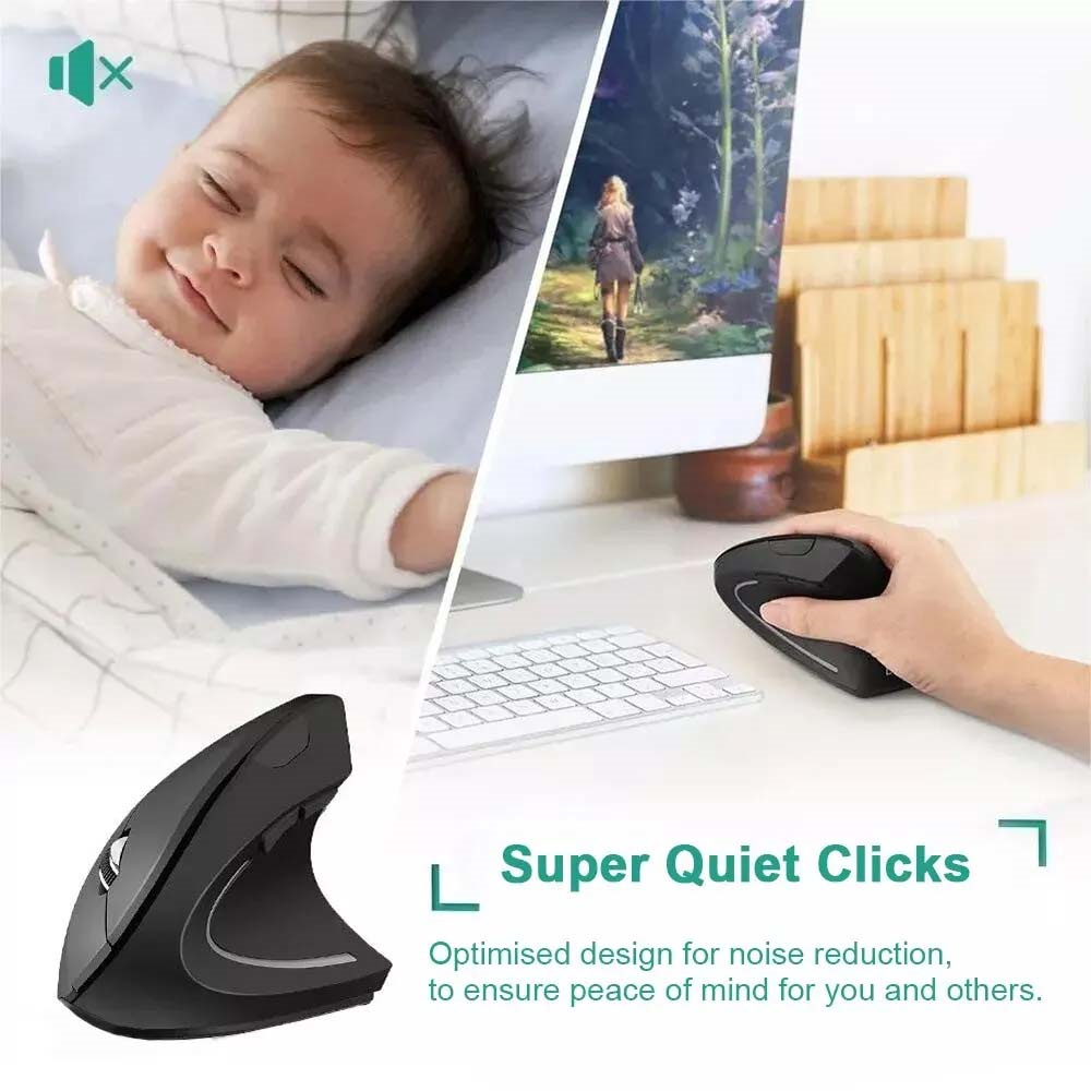 Mouse Vertikal 2.4GHz Mouse Op - Ergonomic Mouse Vertical ulasan dan harga