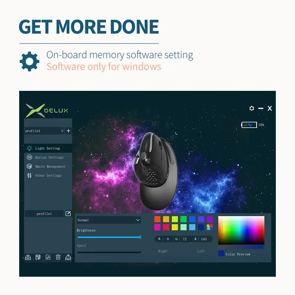 Delux M618XSD Seeker Mouse ver - Ergonomic Mouse Vertical ulasan dan harga
