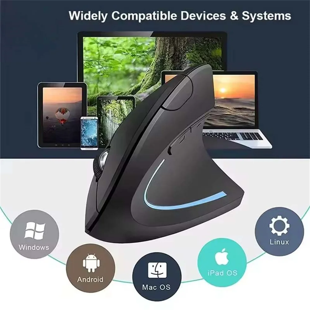 Mouse Vertikal Ergonomis 2.4GH - Ergonomic Mouse Vertical ulasan dan harga