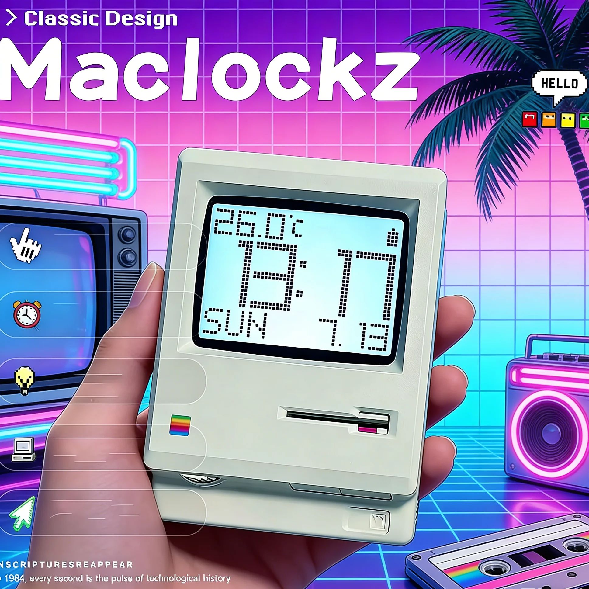 Jam Alarm Maclock Retro Nostal - Office Tech Gifts ulasan dan harga