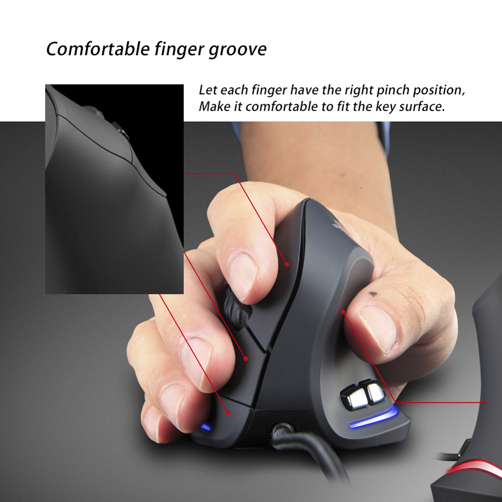 ZELOTES T20 USB Berkabel Optik - Ergonomic Mouse Vertical ulasan dan harga