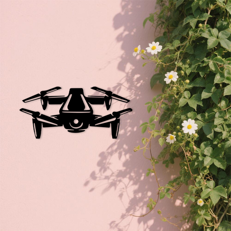 Seni Dinding Logam Siluet Dron - Office Tech Gifts ulasan dan harga