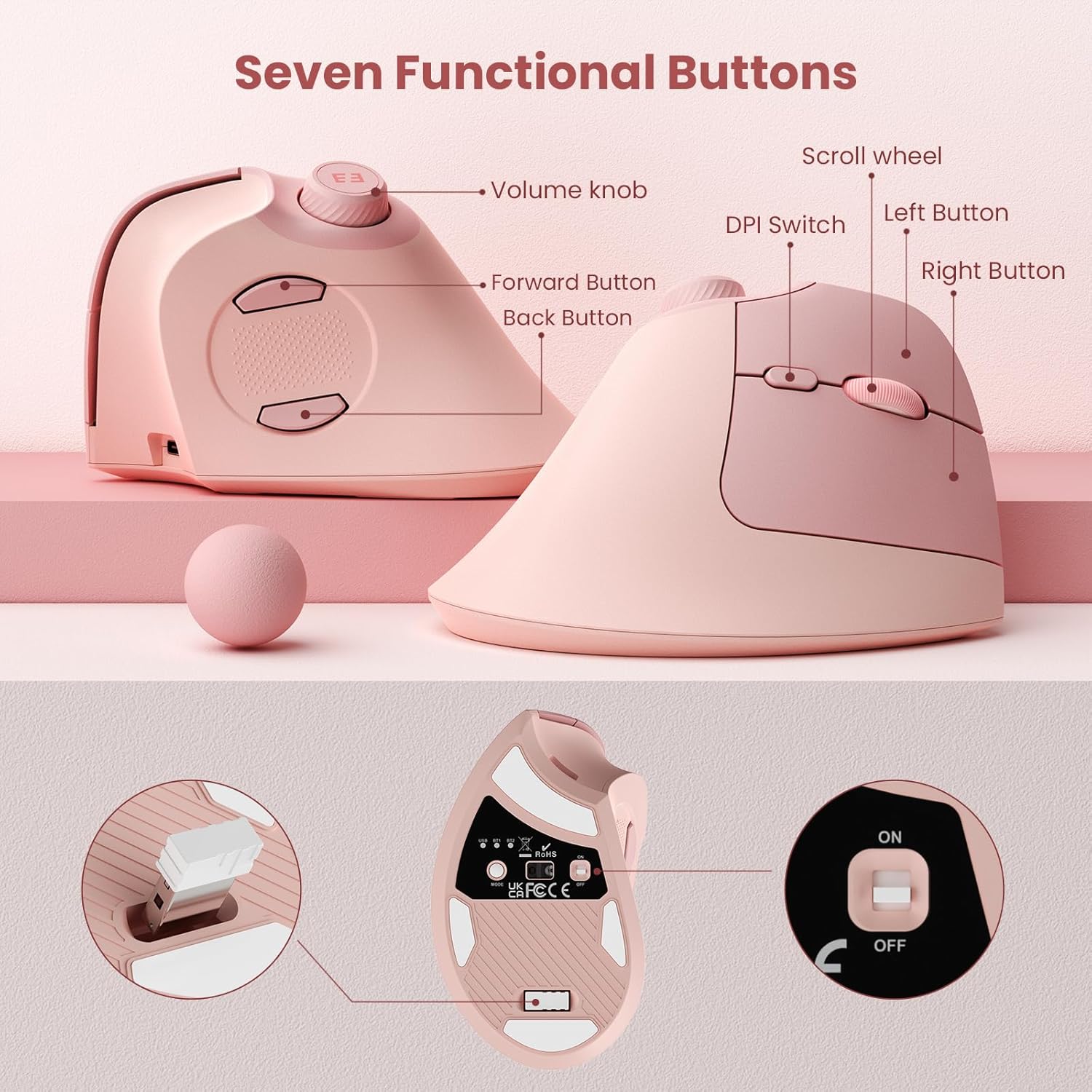 Seenda Mouse USB vertikal ergo - Ergonomic Mouse Vertical ulasan dan harga