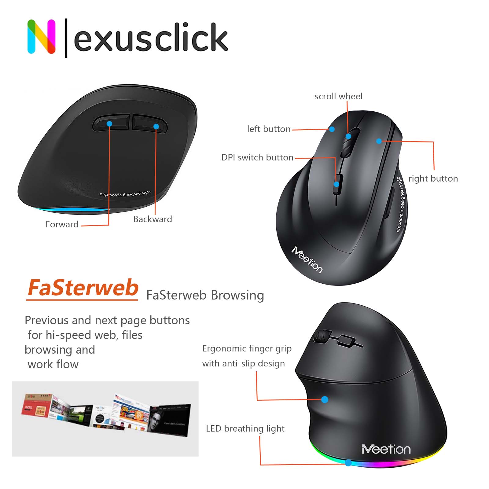 Mouse Nirkabel Ergonomis Verti - Ergonomic Mouse Vertical ulasan dan harga