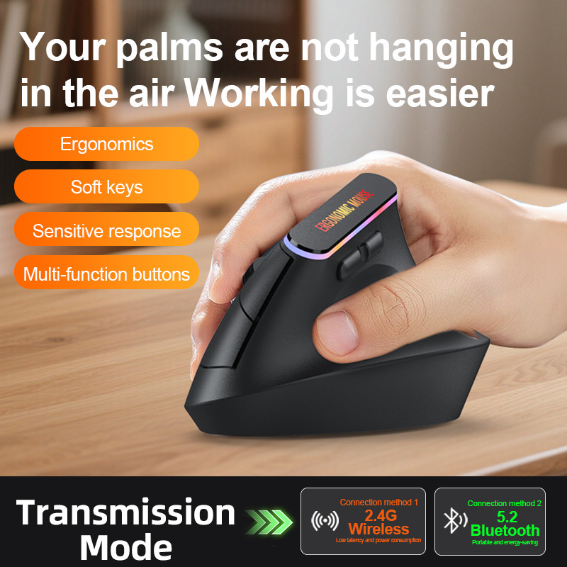 Mouse Vertikal Nirkabel Blueto - Ergonomic Mouse Vertical ulasan dan harga