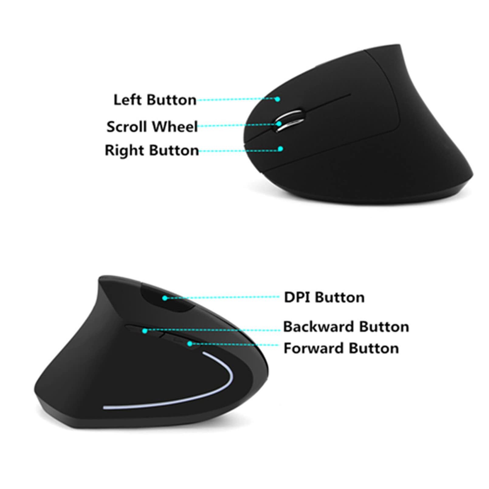 Mouse Vertikal Nirkabel Berkab - Ergonomic Mouse Vertical ulasan dan harga